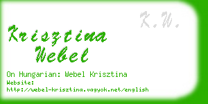 krisztina webel business card